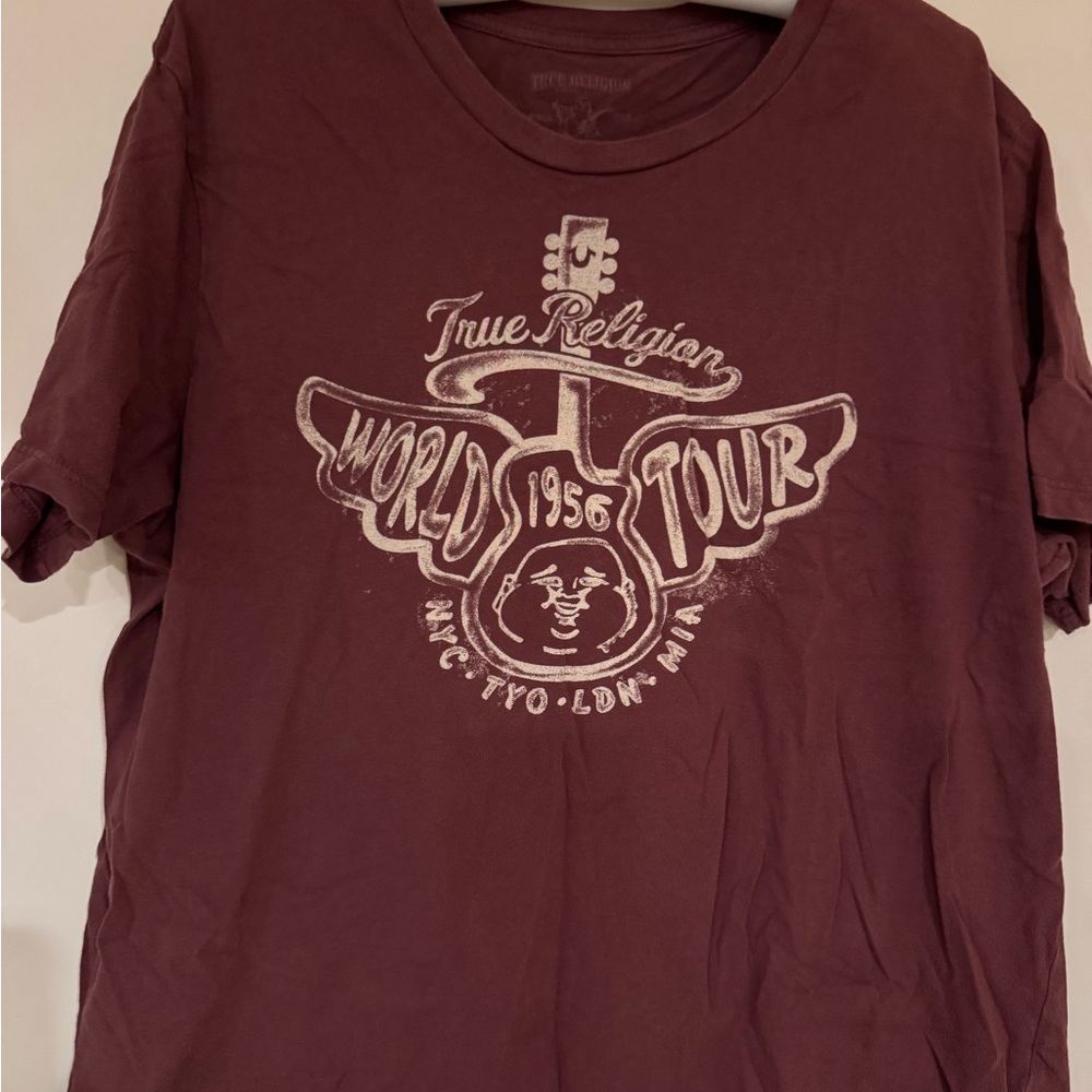 True Religion Maroon Graphic Tee